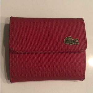 Lacoste pink wallet